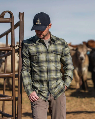 Laredo LS Shirt | Verde Ombre Plaid