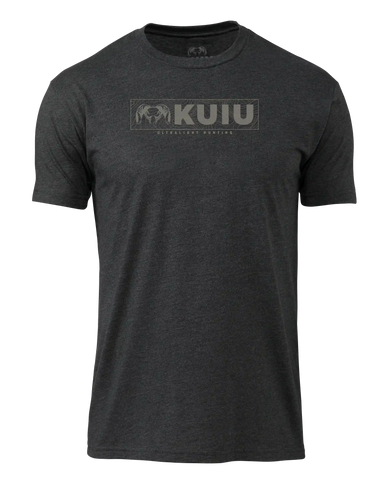 KUIU Topo Block Logo T-Shirt | Charcoal
