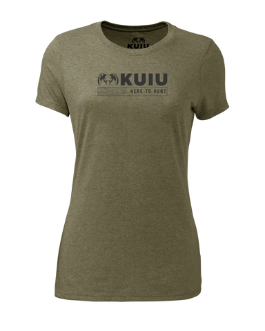 KUIU Women’s Topo Here to Hunt T-Shirt | Military Green