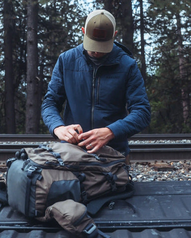 Outlet Granby Hooded Jacket | Steel Blue