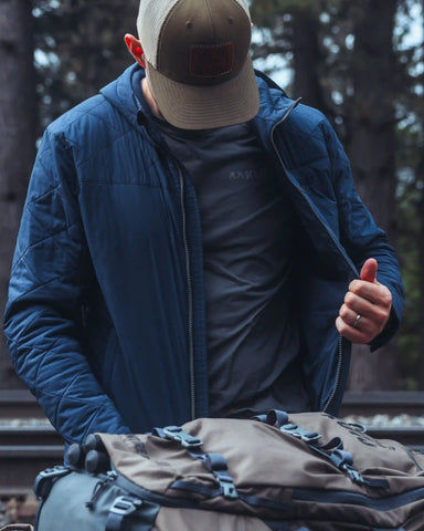 Outlet Granby Hooded Jacket | Steel Blue
